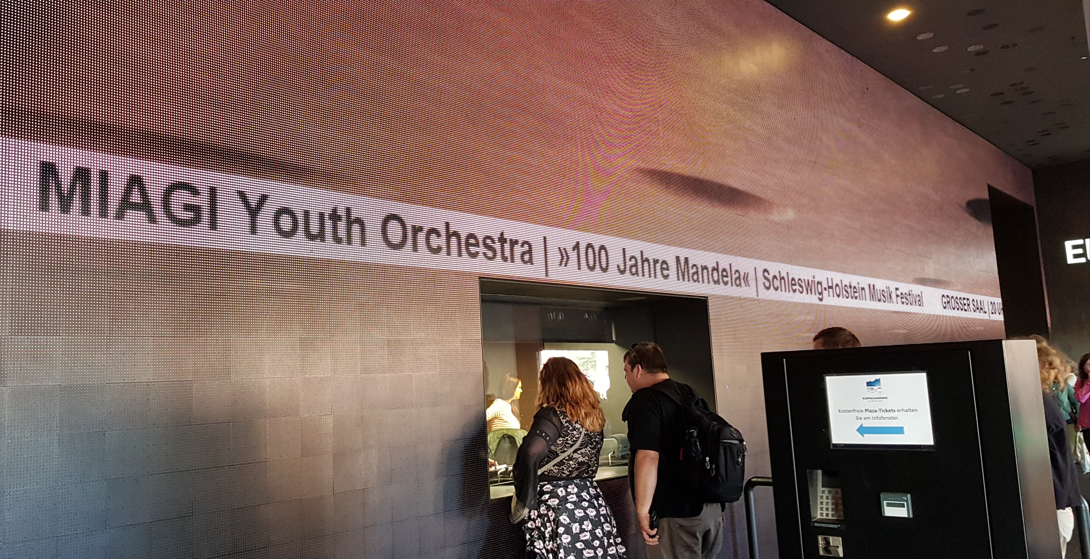At the Elbphilharmonie Box Office before the MIAGI Concert