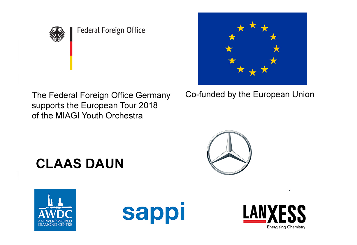 MIAGI Youth Orchestra Tour 2018 sponsors logo block